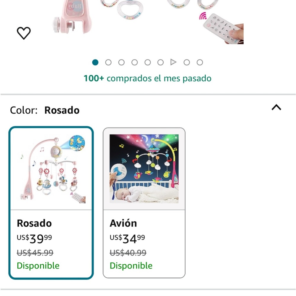 Musical mobile for baby crib., Pink regular price $45 plus shipping